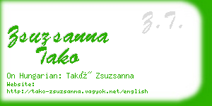 zsuzsanna tako business card